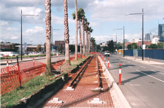 Docklands Drive Track construction - looking east - 2