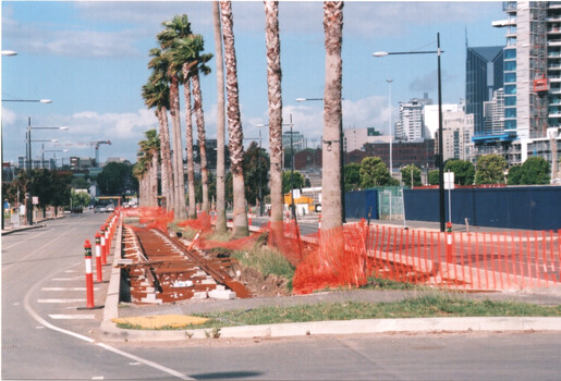 Docklands Drive  Track construction - looking east - 3