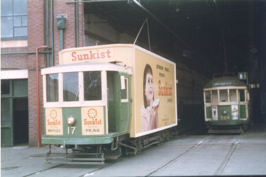 Colour print - Freight Car 17 at Hawthorn Depot