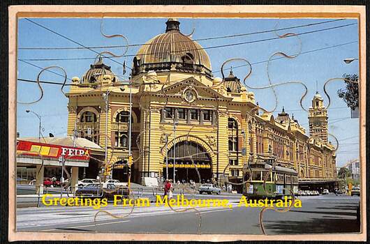 Jigsaw puzzle - tram SW6 Flinders St station