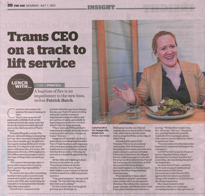 Trams CEO on a track to lift service - the Age - 01-07-2023