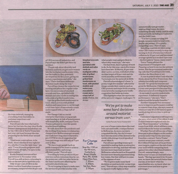 Trams CEO on a track to lift service - the Age - 01-07-2023