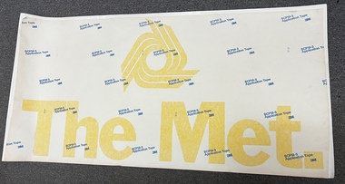Sign - "The Met" logo for tramcars