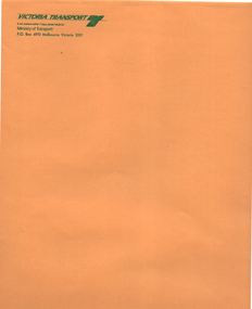 Victoria Transport - Ministry of Transport large envelope.