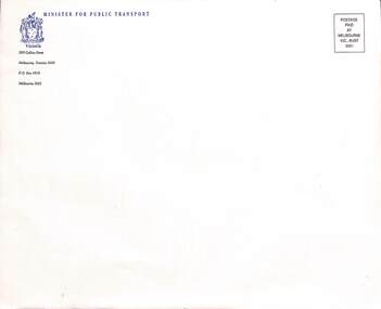 Minister for Public Transport Envelope - medium size