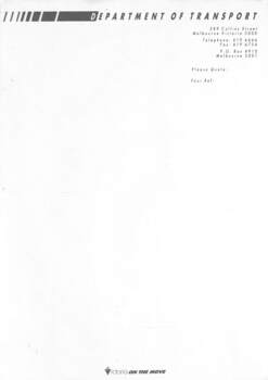 Department of Transport letterhead