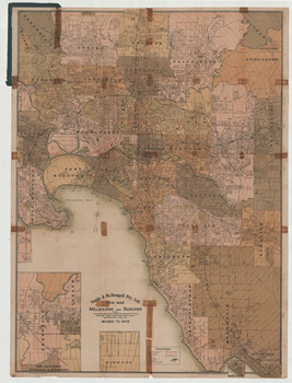 Map of Melbourne and Suburbs showing Tramways, Railways, Streets, postal districts, Quarter-Mile Radii etc" - detailed.