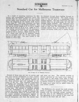 "Standard Car for Melbourne Tramways"