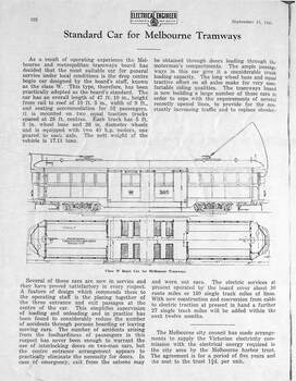 "Standard Car for Melbourne Tramways"