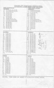Point Ormond Timetable - last tram record