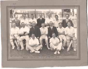 "Kew Tramway CC A Team 1931"