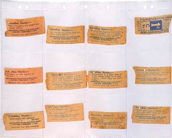"Schoolboy Howler" 1d tram tickets and others rear