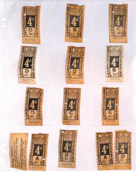 "Schoolboy Howler" 4d tram tickets front