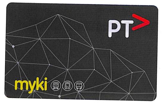 Front of expired myki card
