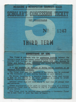 Scholar's Concession Ticket - 3rd term - outside