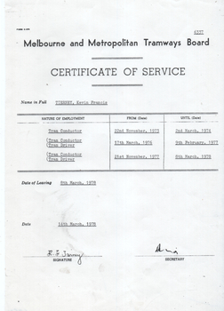 "Certificate of Service" - Kevin Tierney