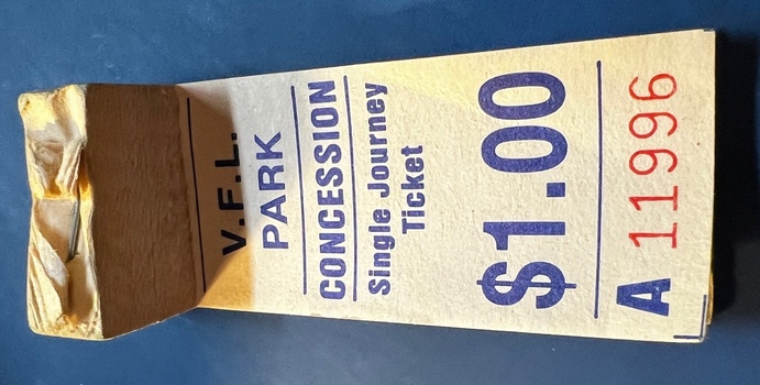 Ticket Block - VFL Park Concession $1