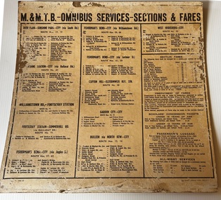 "M&MTB - Omnibus Services - Sections & Fares"