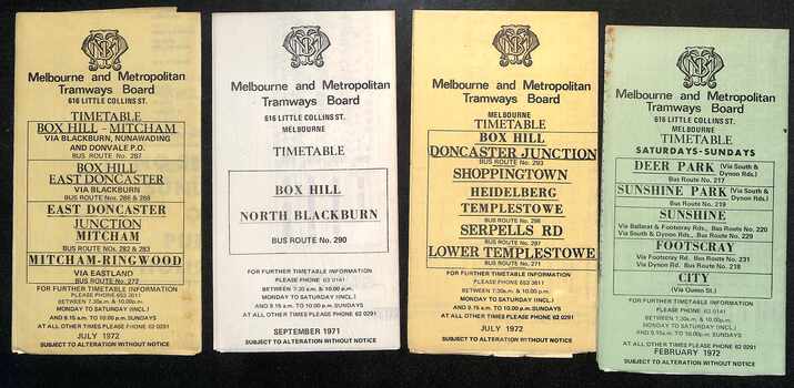 Set of 12 MMTB bus timetables - image 3 of 3