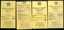 Timetables - MMTB trams - set of 8 - sheet 1 of 2