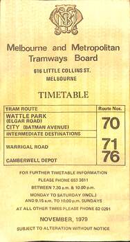 Timetables - MMTB Buses - set of 5