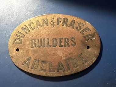 Duncan and Fraser Builders Plate