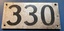 Sign - tramcar number "330" 2 of 2
