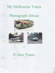 My Melbourne Trams - B class trams -  cover sheet