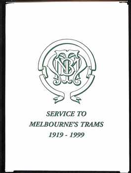 "Service to Melbourne's trams 1919 - 1999" - box front