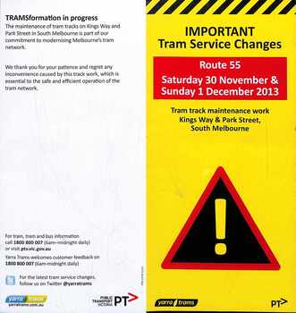 Tram Service Change - Route 55 - front