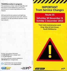 Tram Service Change - Route 55 - front