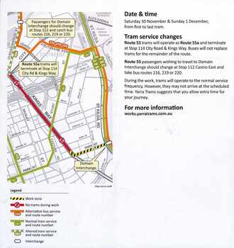 Tram Service Change - Route 55 - rear