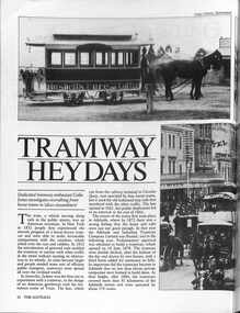 Tramway Heydays - first page of article