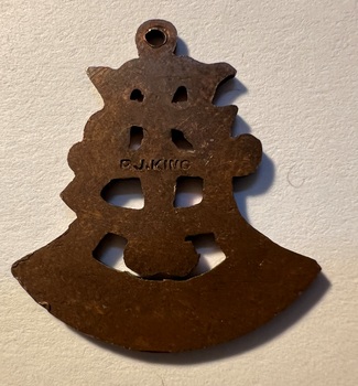 Badge - Tramway Board metal pass - rear