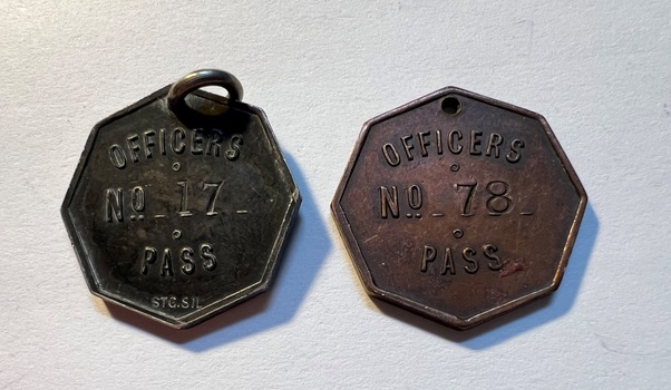 PMTT Officers Pass - rear