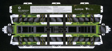 Alstom G class tram cardboard fold up model