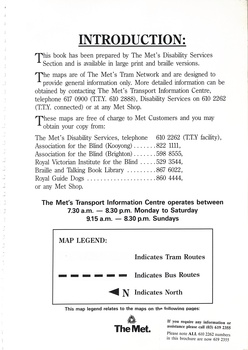 PTC - Tram Network map book - Introduction page