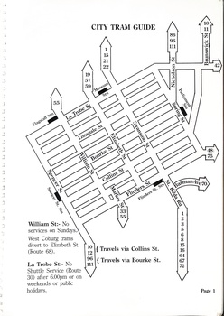 PTC - Tram Network map book - City Tram Guide page