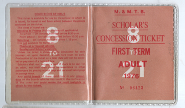First Term scholar's Concession 1976