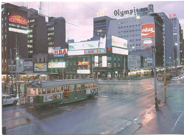 Postcard - "Melbourne Flinders and Swanston Streets"