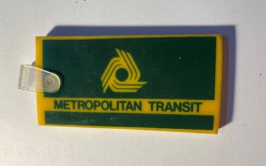 Badge - rubber type - Metropolitan Transit