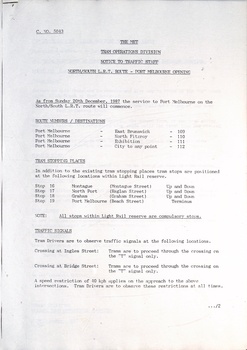 "North/South LRT route - Port Melbourne Opening"