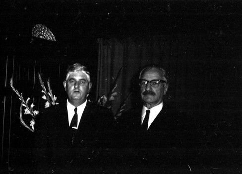 Jim Dowell and Sir Robert Risson - 26/11/1969 - photo 2 of 2