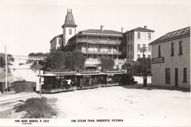 Postcard - "The Steam Tram, Sorrento, Victoria"