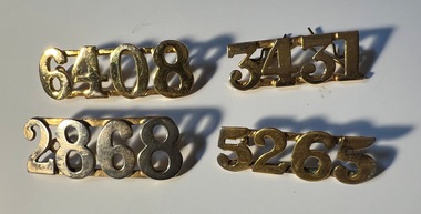 Gold MMTB Crew numerals - image 1 of 2