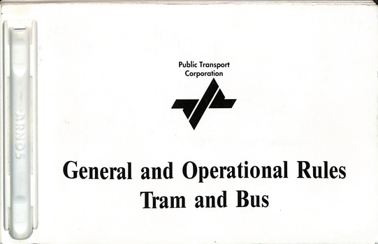 "General and Operational Rules Tram and Bus" - cover