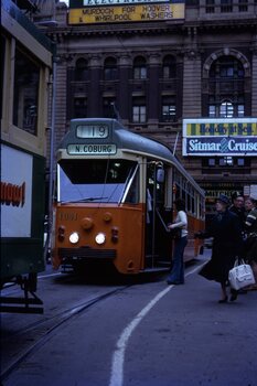 Elizabeth St terminus with Flinders St station in the background