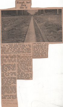 Newspaper clipping - "Rough, but they like it"