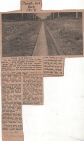 Newspaper clipping - "Rough, but they like it"