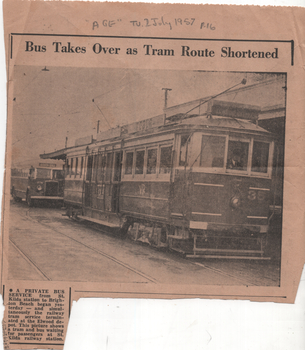 "Bus takes Over as Tram Route Shortened"